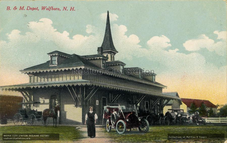 Postcard: Boston & Maine Depot, Wolfeboro, New Hampshire